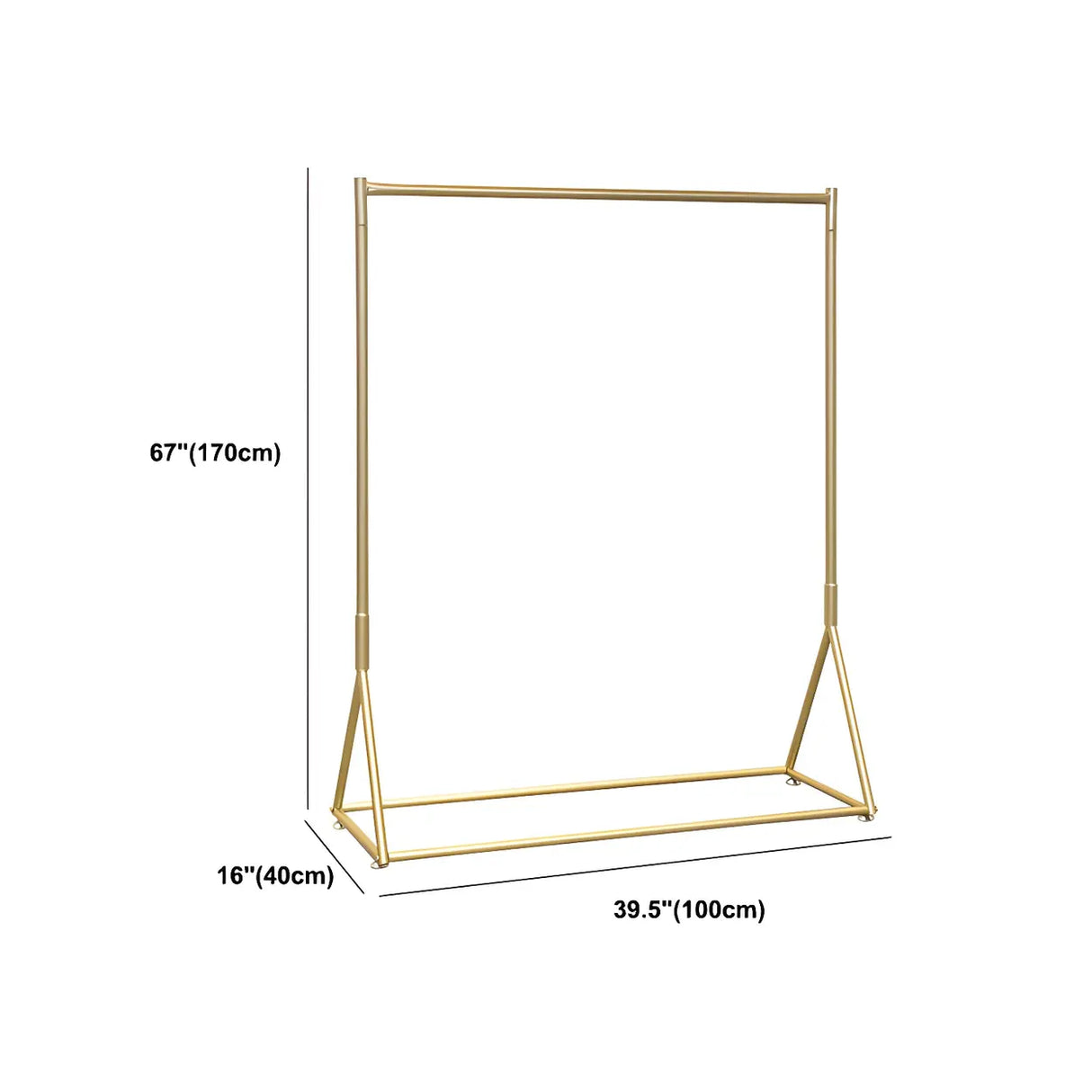 Minimalist Gold Metal Large Entryway Freestanding Coat Rack Image - 25