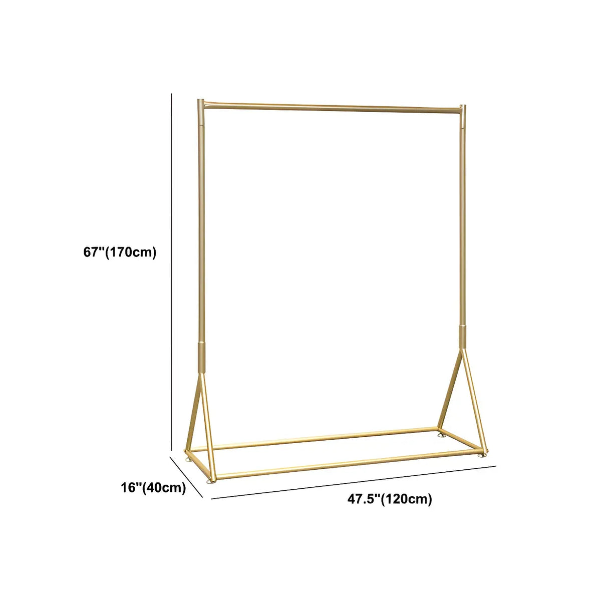 Minimalist Gold Metal Large Entryway Freestanding Coat Rack Image - 26