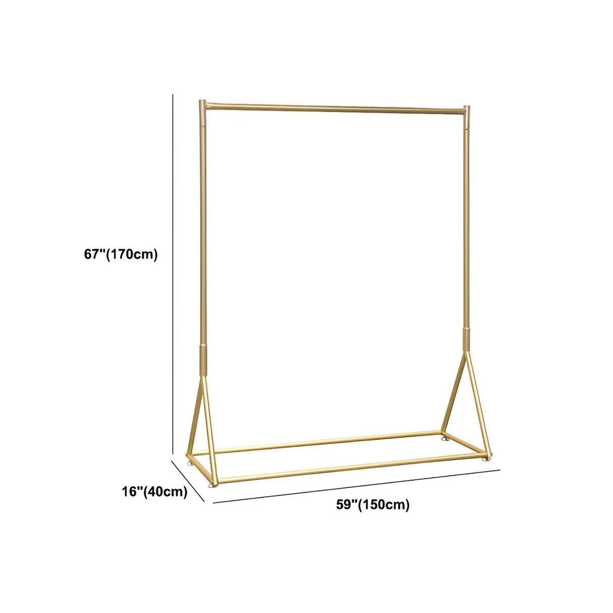Minimalist Gold Metal Large Entryway Freestanding Coat Rack Image - 27