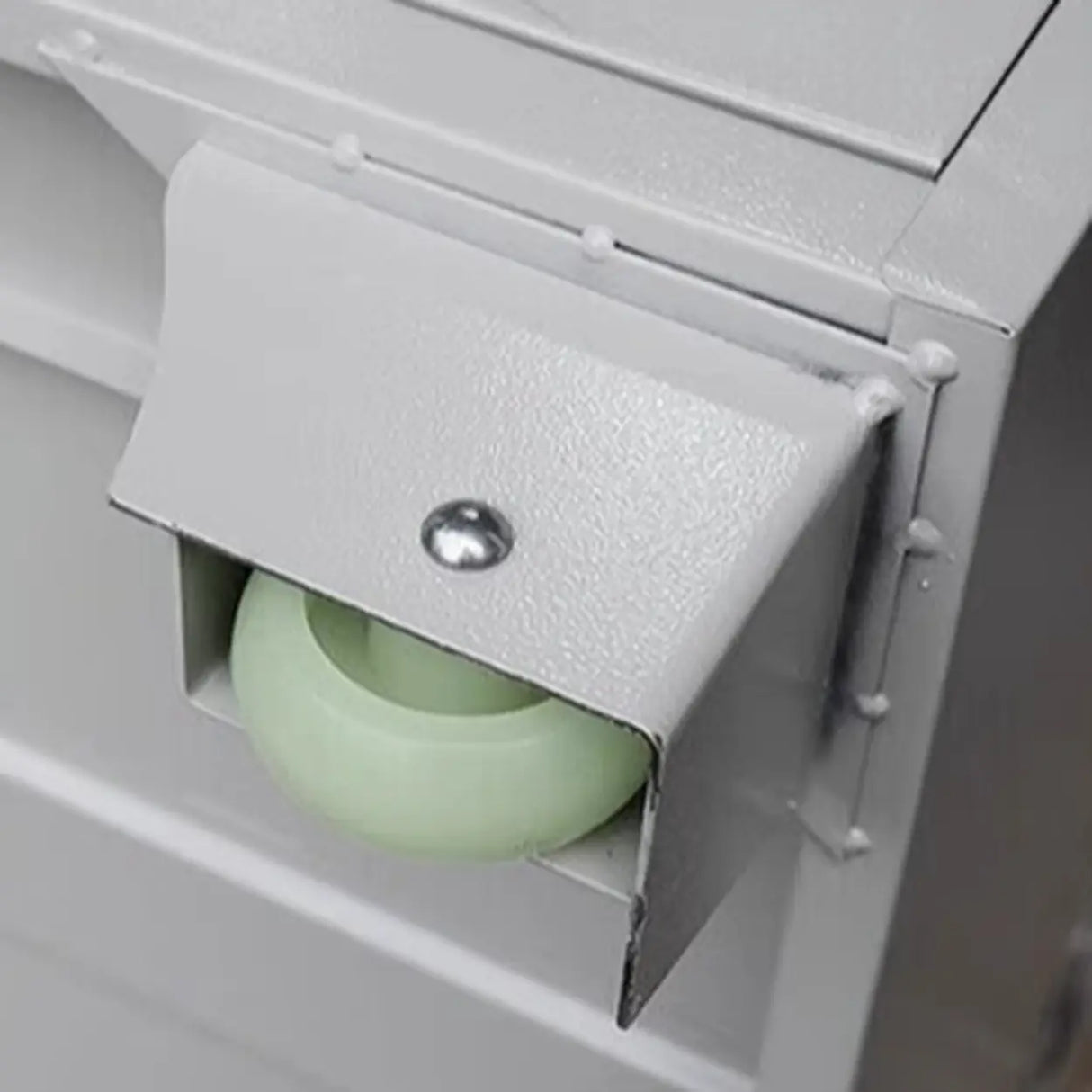 Minimalist Horizontal Steel Grey Filing Cabinet with Lock Image - 10