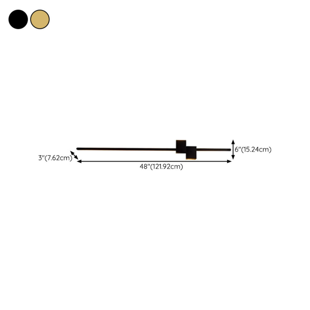 Minimalist Linear Design Vertical Black Wall Sconce