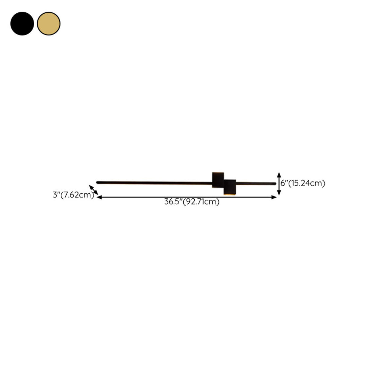 Minimalist Linear Design Vertical Black Wall Sconce Image - 12