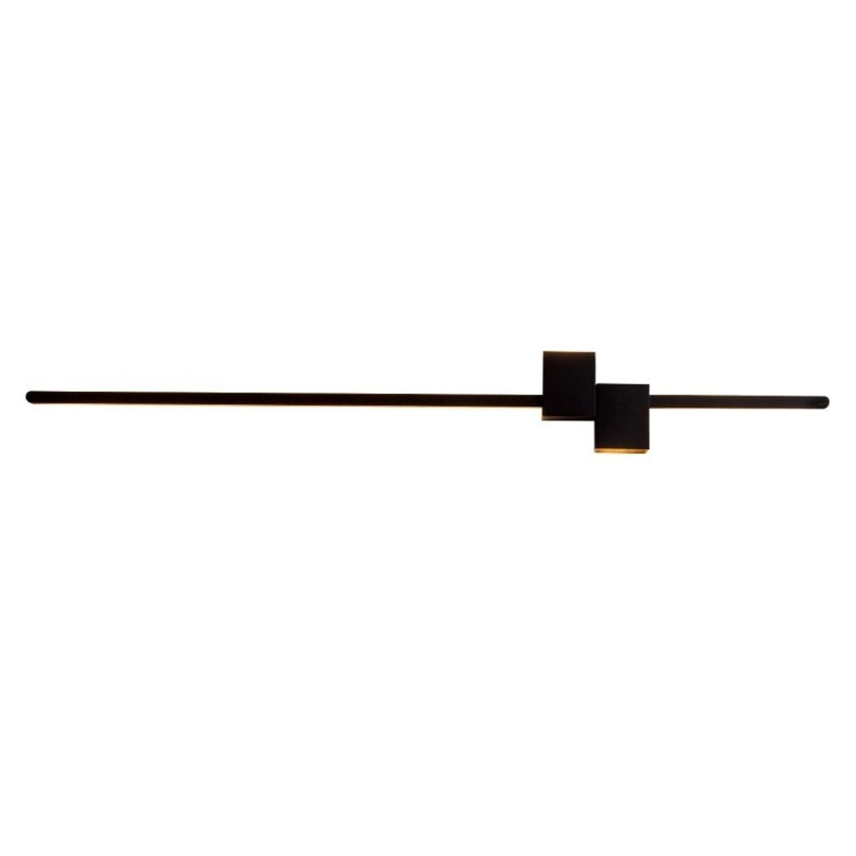 Minimalist Linear Design Vertical Black Wall Sconce Image - 5