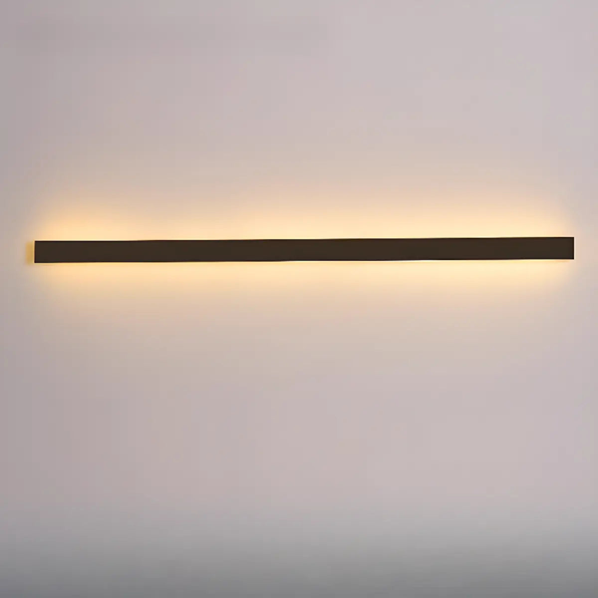 Minimalist Linear Long Outdoor LED Wall Light Black Image - 2