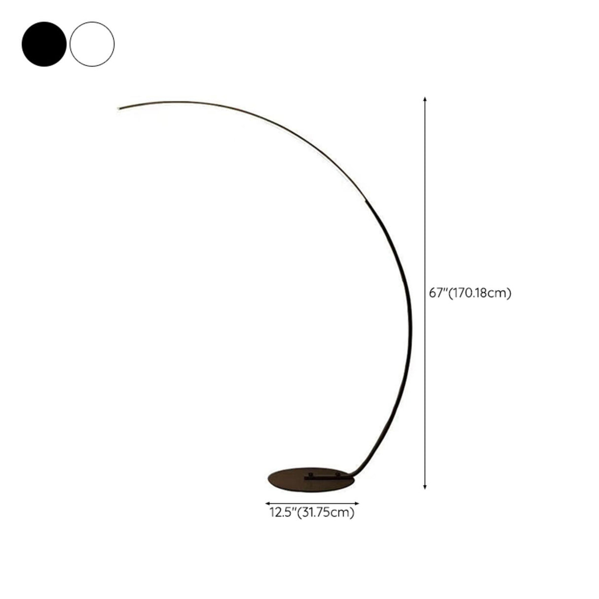 Minimalist Linear Ultra-Slim Arc LED Floor Lamp