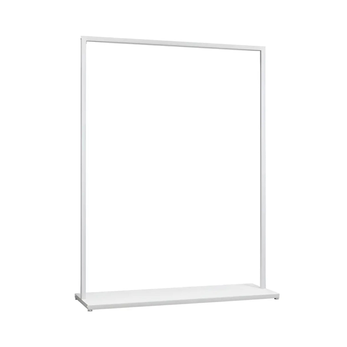 Minimalist Metal White Freestanding Coat Rack with Shelf Image - 6