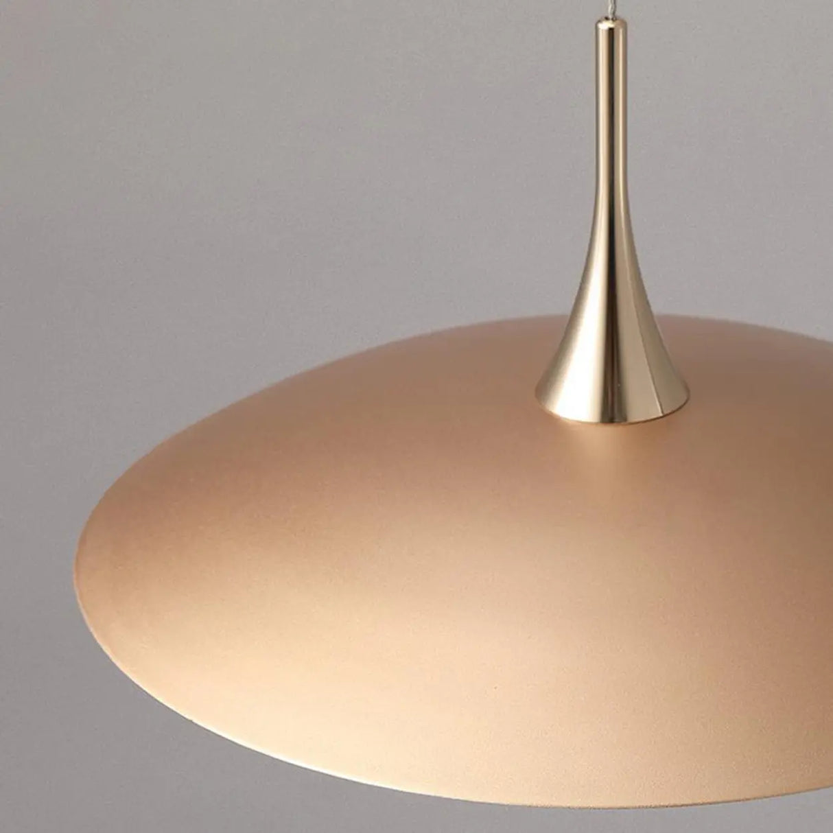 Minimalist Modern Blue Green Metal Cone LED Pendant Light Image - 15