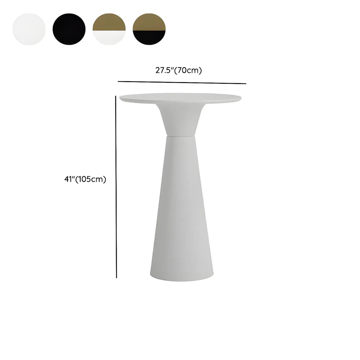 Minimalist Modern Round Pedestal Wood Bar Table for Two Image - 17