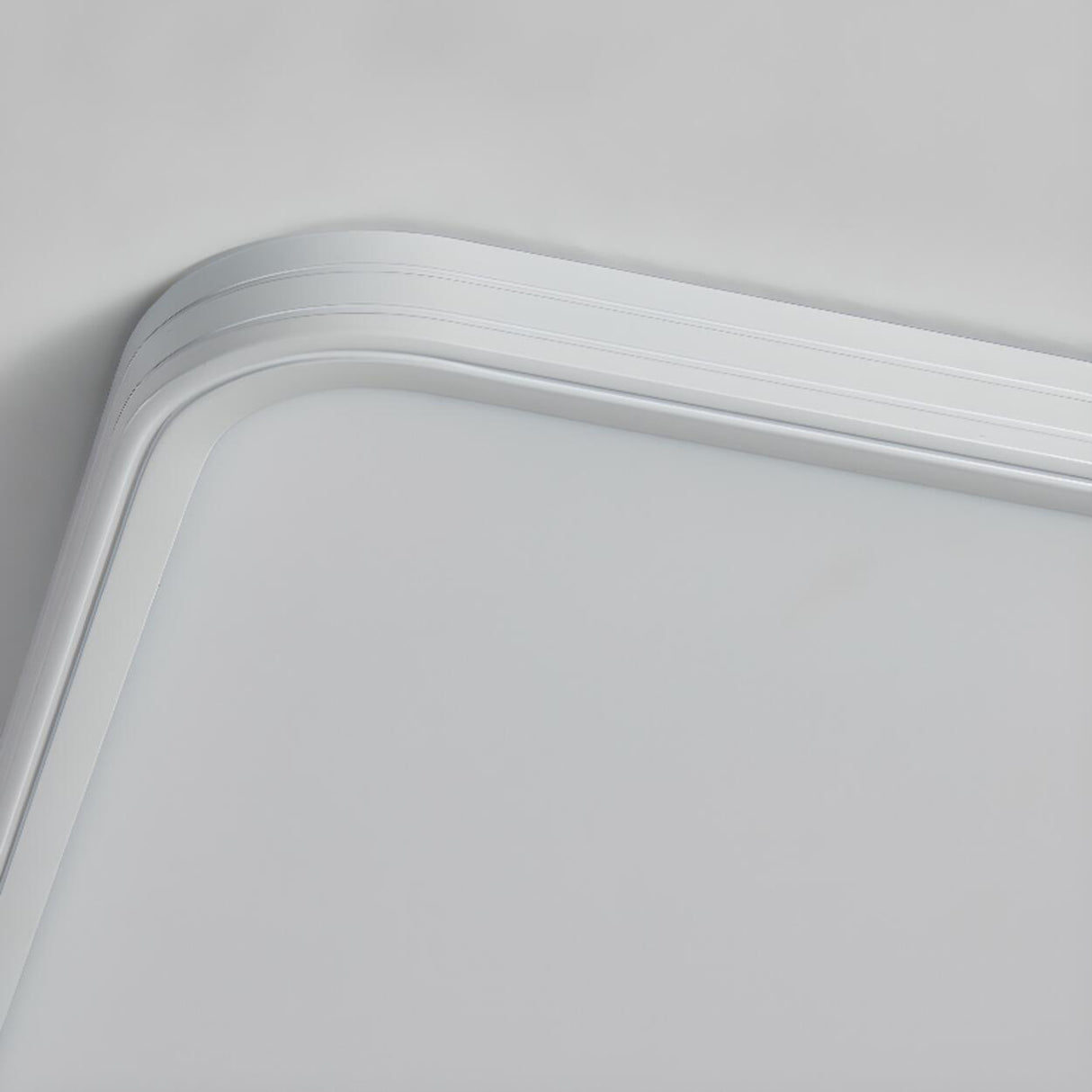 Minimalist Modern White Rectangle Flush Mount Light Image - 8