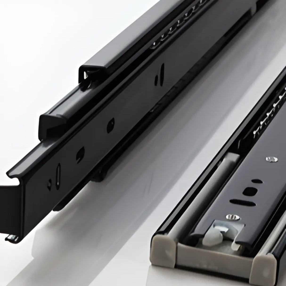 Minimalist Modern Wood Cream Nightstand with 2 Drawers Image - 6