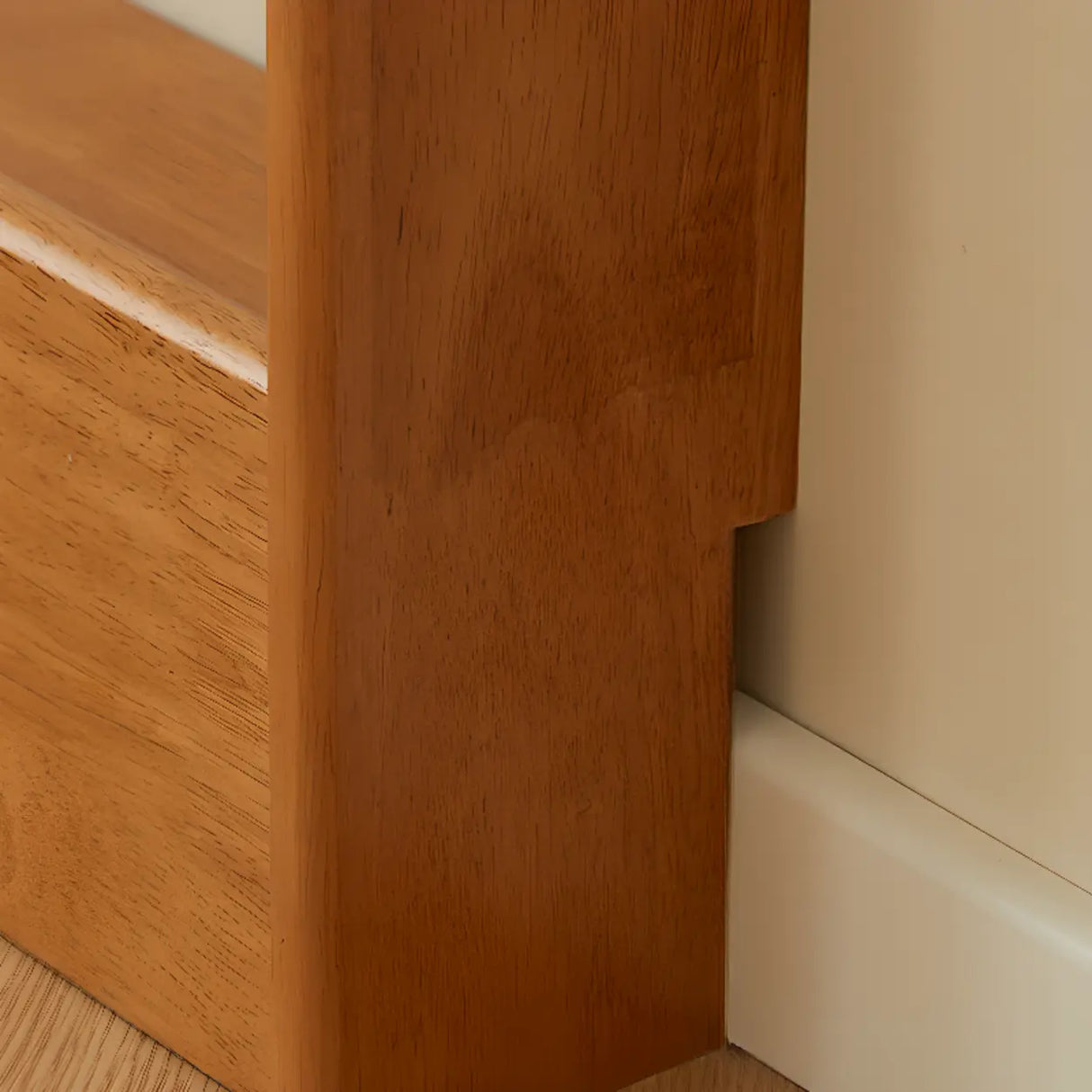 Minimalist Modern Wooden Shallow Vertical Kids Bookshelf Image - 9