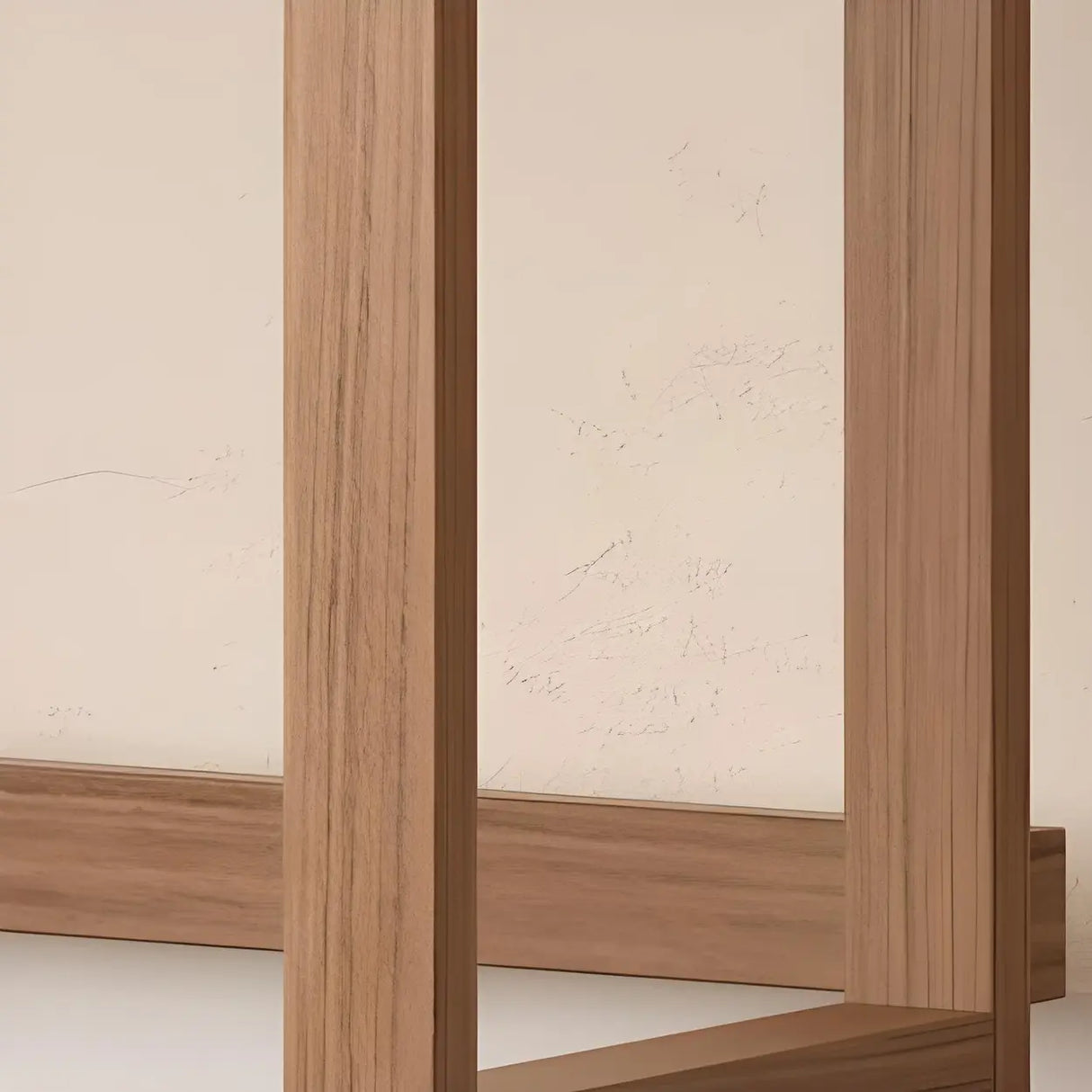 Minimalist Rectangle Wood Natural 1 Tier Plant Stand Image - 5