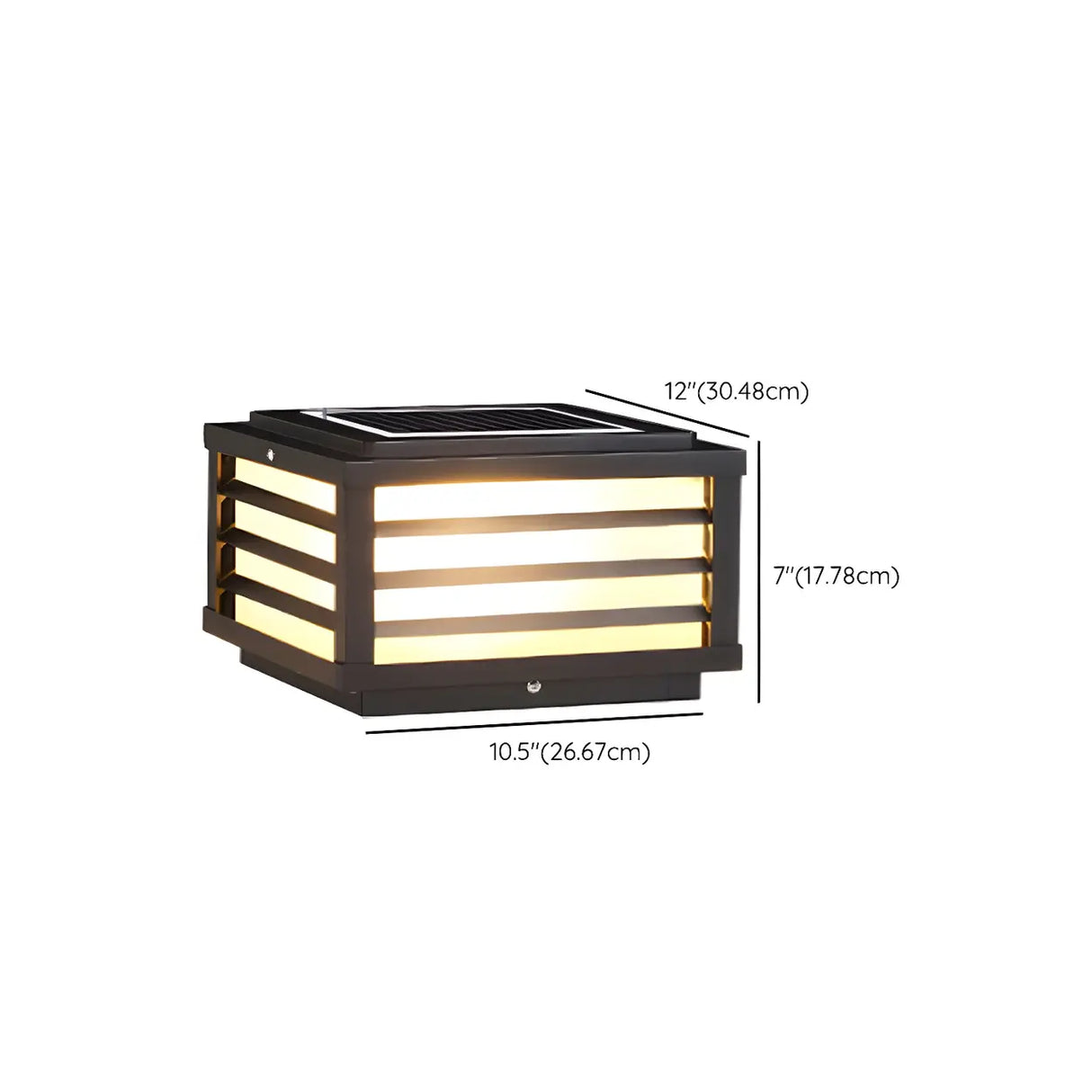 Minimalist Rectangular Metal Outdoor Pillar Table Lamp Image - 21