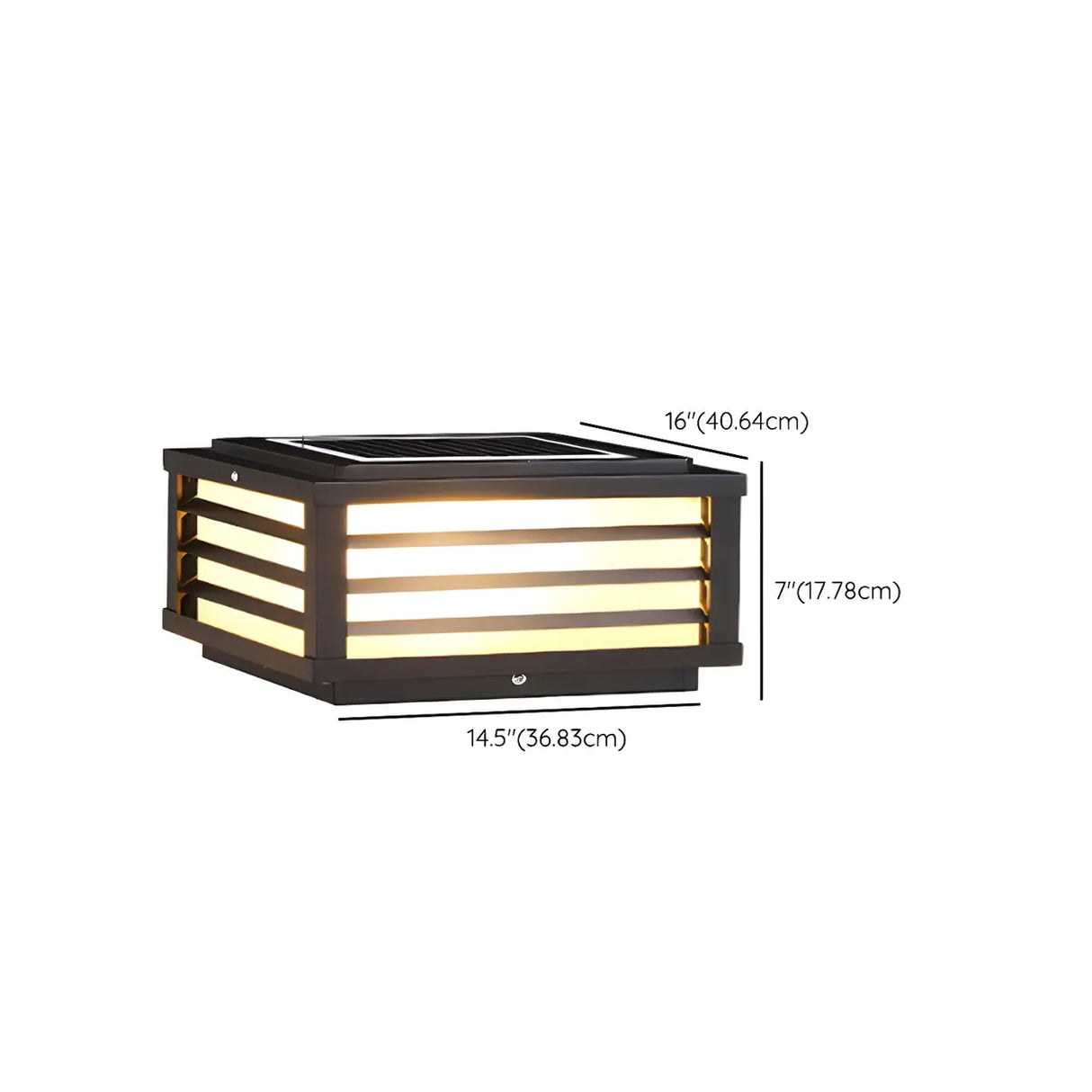 Minimalist Rectangular Metal Outdoor Pillar Table Lamp Image - 22