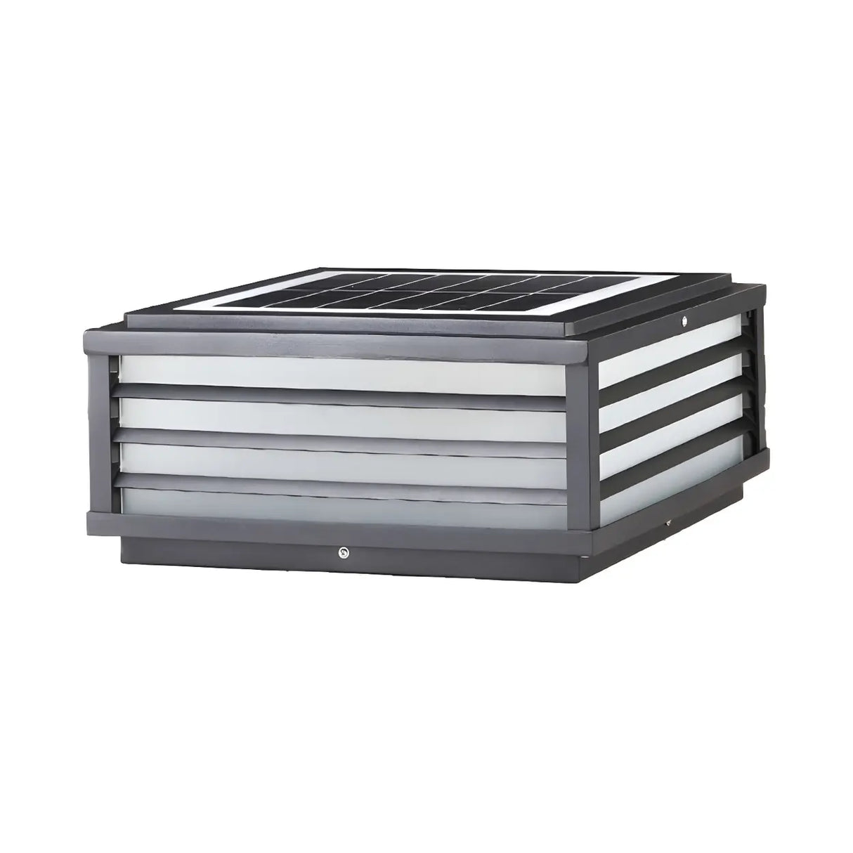 Minimalist Rectangular Metal Outdoor Pillar Table Lamp Image - 10