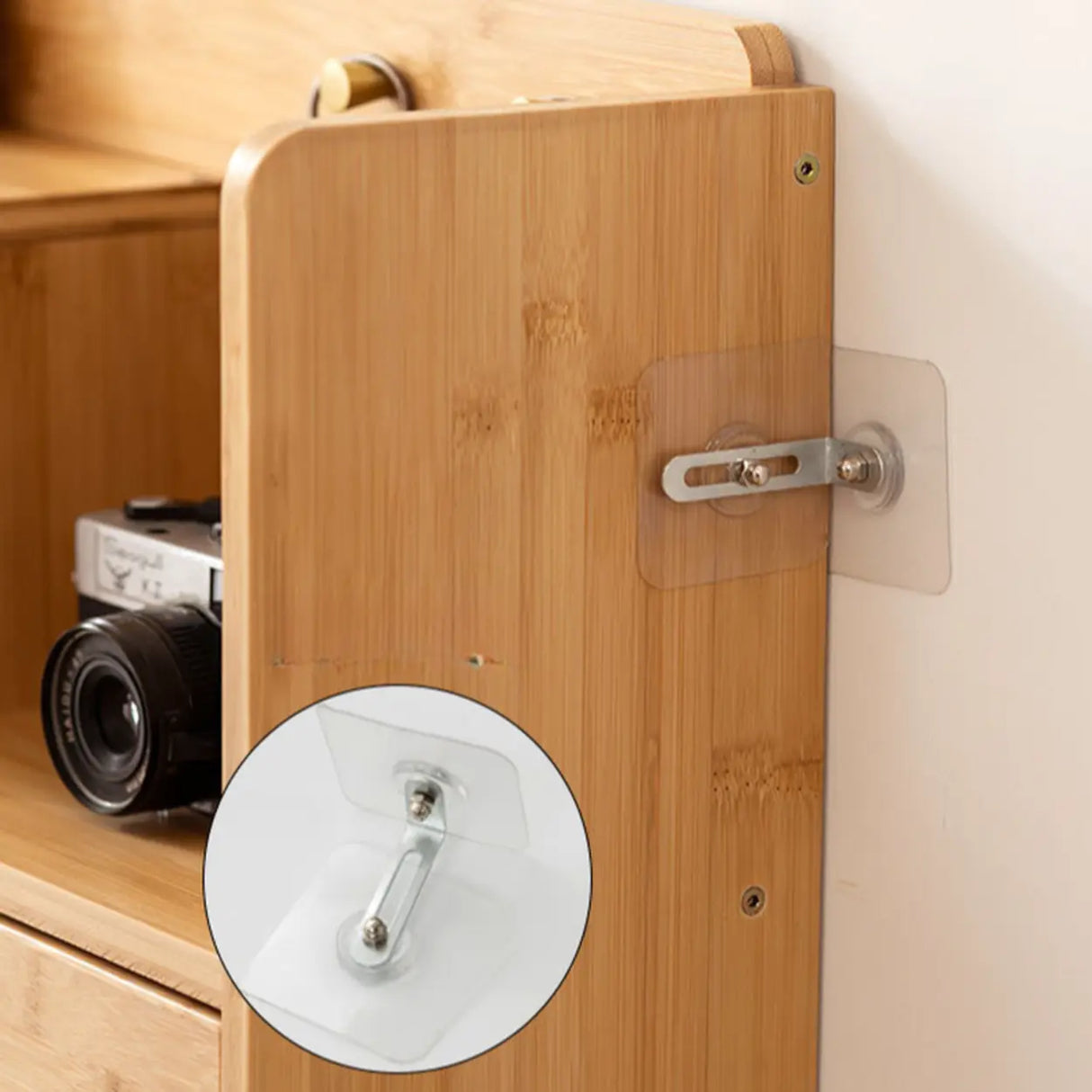 Minimalist Rectangular Wood Entryway Natural Shoe Cabinet Image - 11