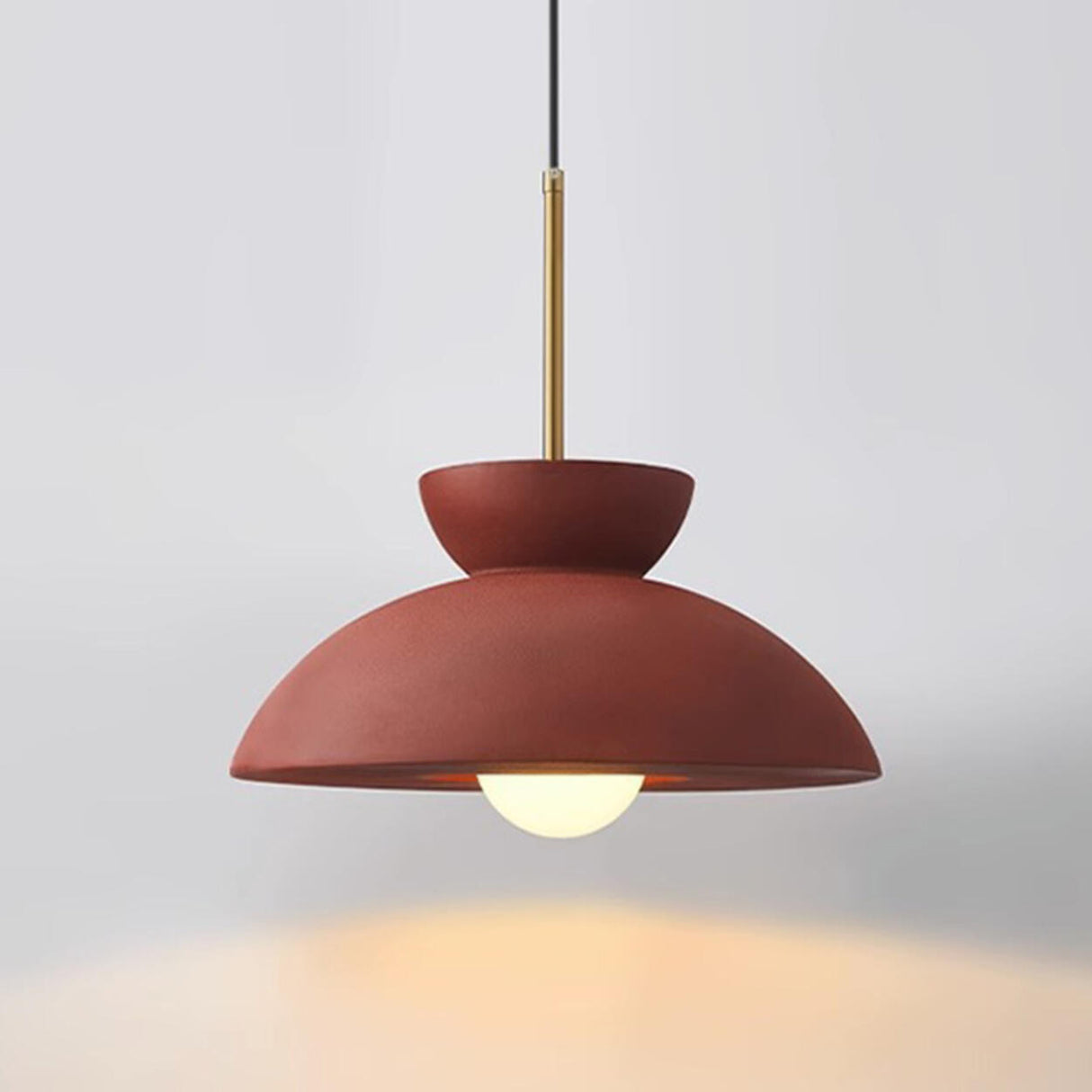 Minimalist Resin Green Dome Dining Room Pendant Light Image - 10