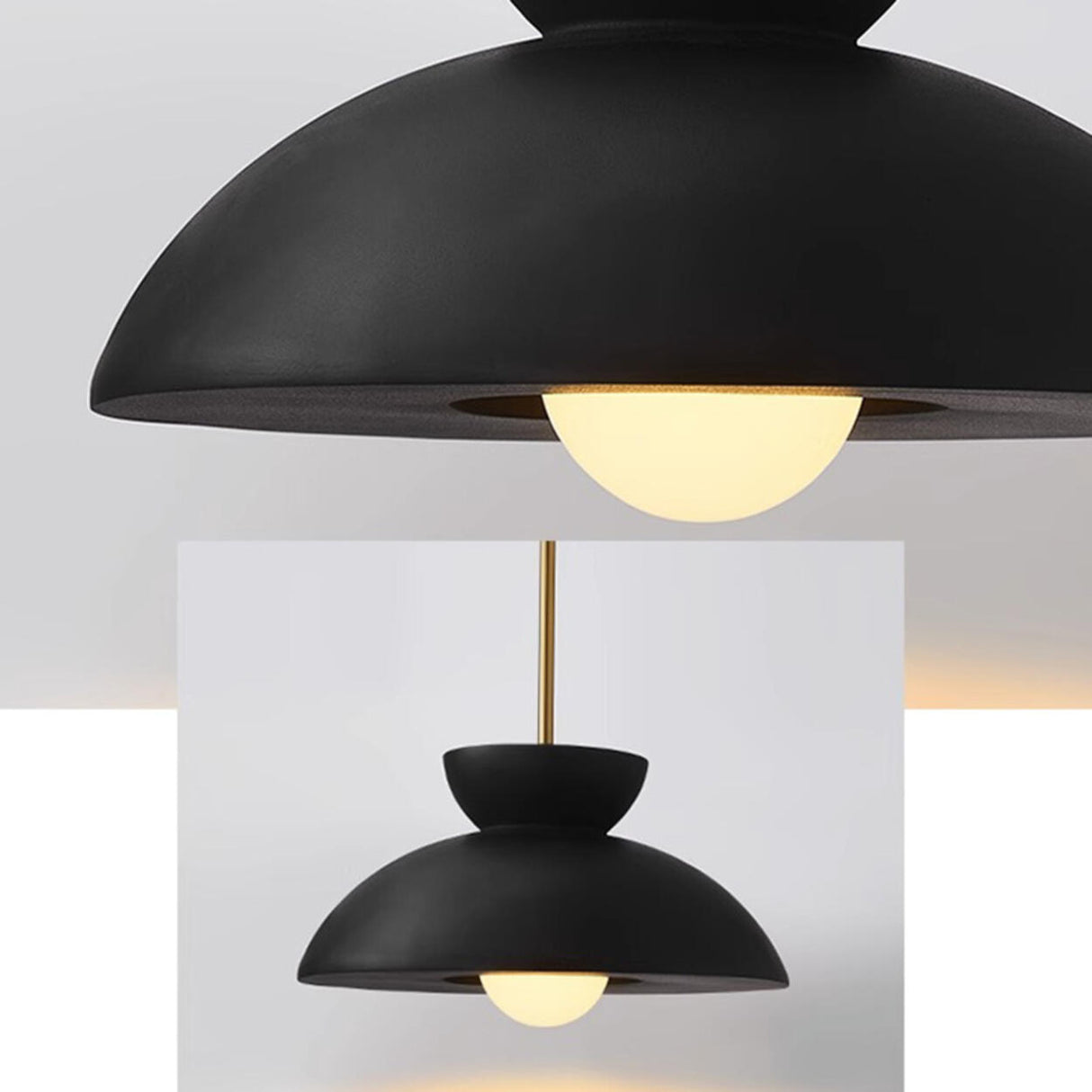 Minimalist Resin Green Dome Dining Room Pendant Light Image - 14