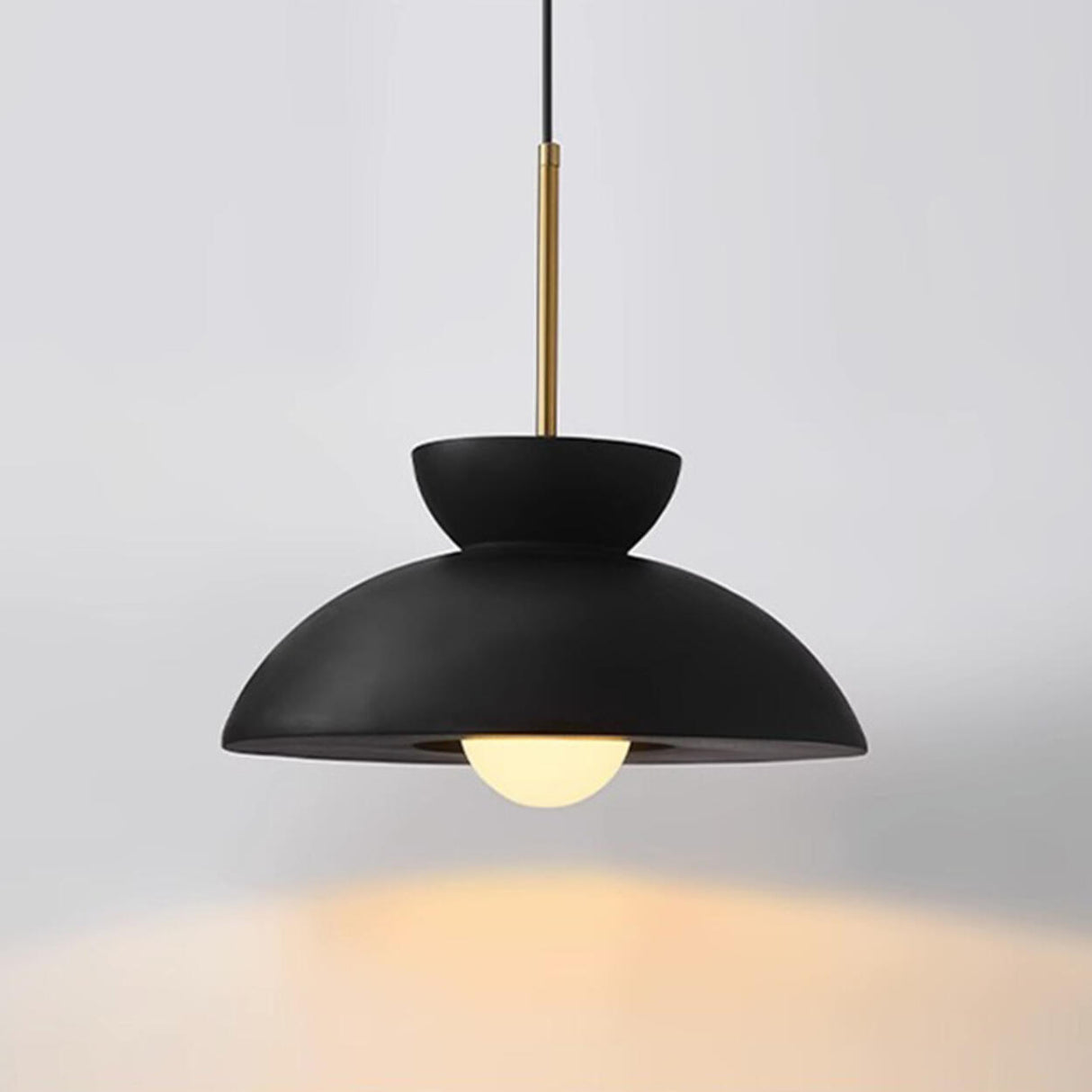 Minimalist Resin Green Dome Dining Room Pendant Light Image - 9