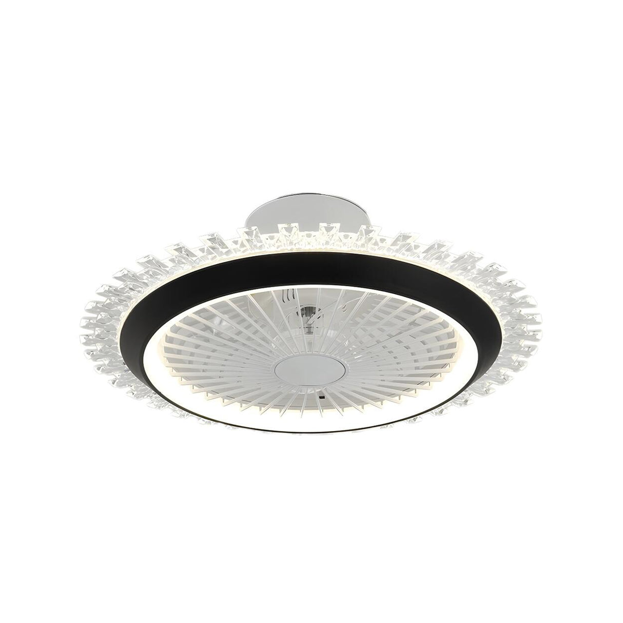 Minimalist Round Bladeless Ceiling Fan with LED Light Image - 10