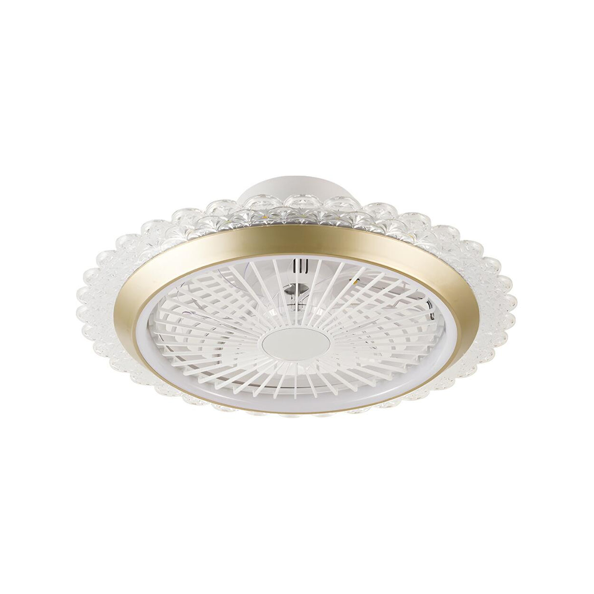 Minimalist Round Bladeless Ceiling Fan with LED Light Image - 13