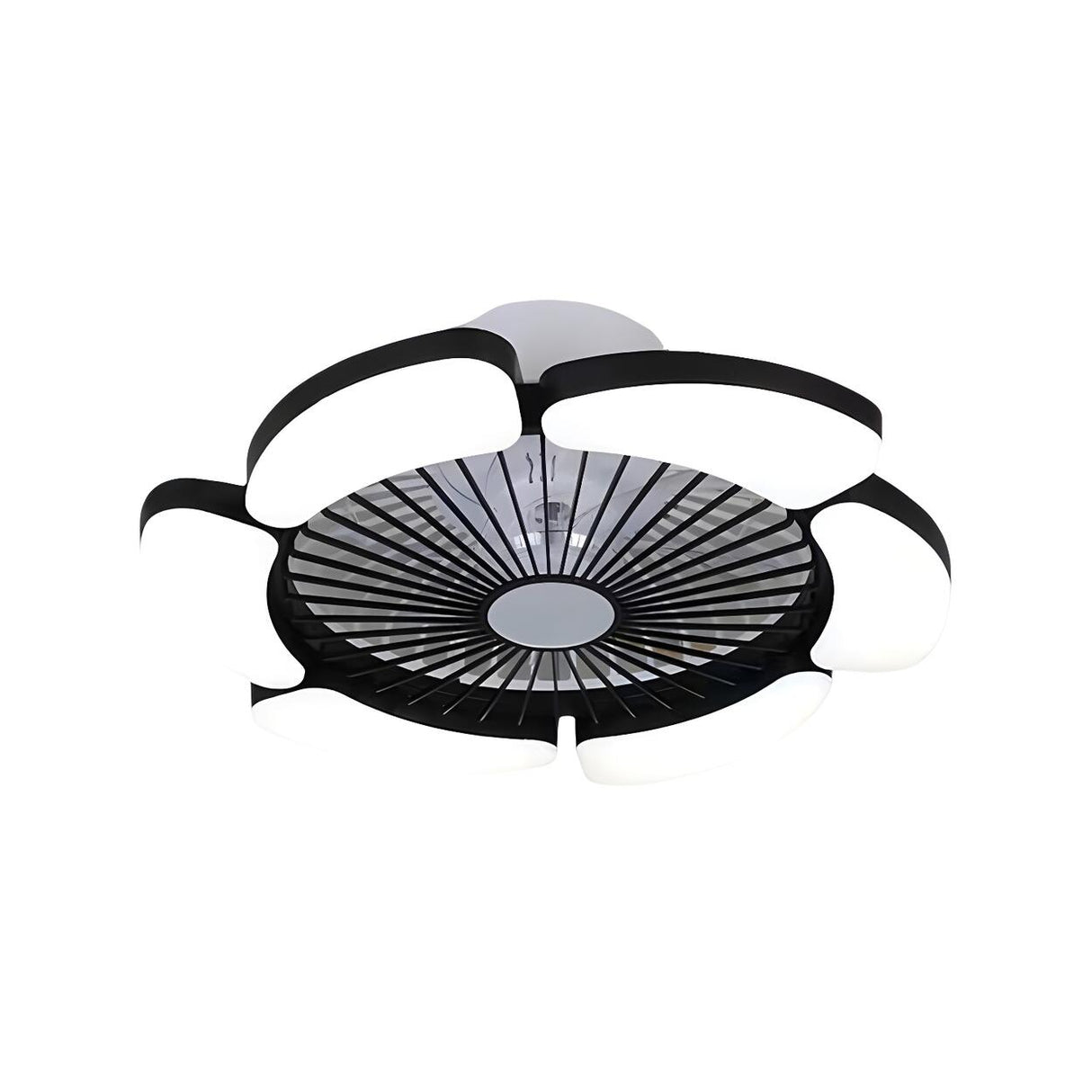Minimalist Round Bladeless Ceiling Fan with LED Light Image - 16