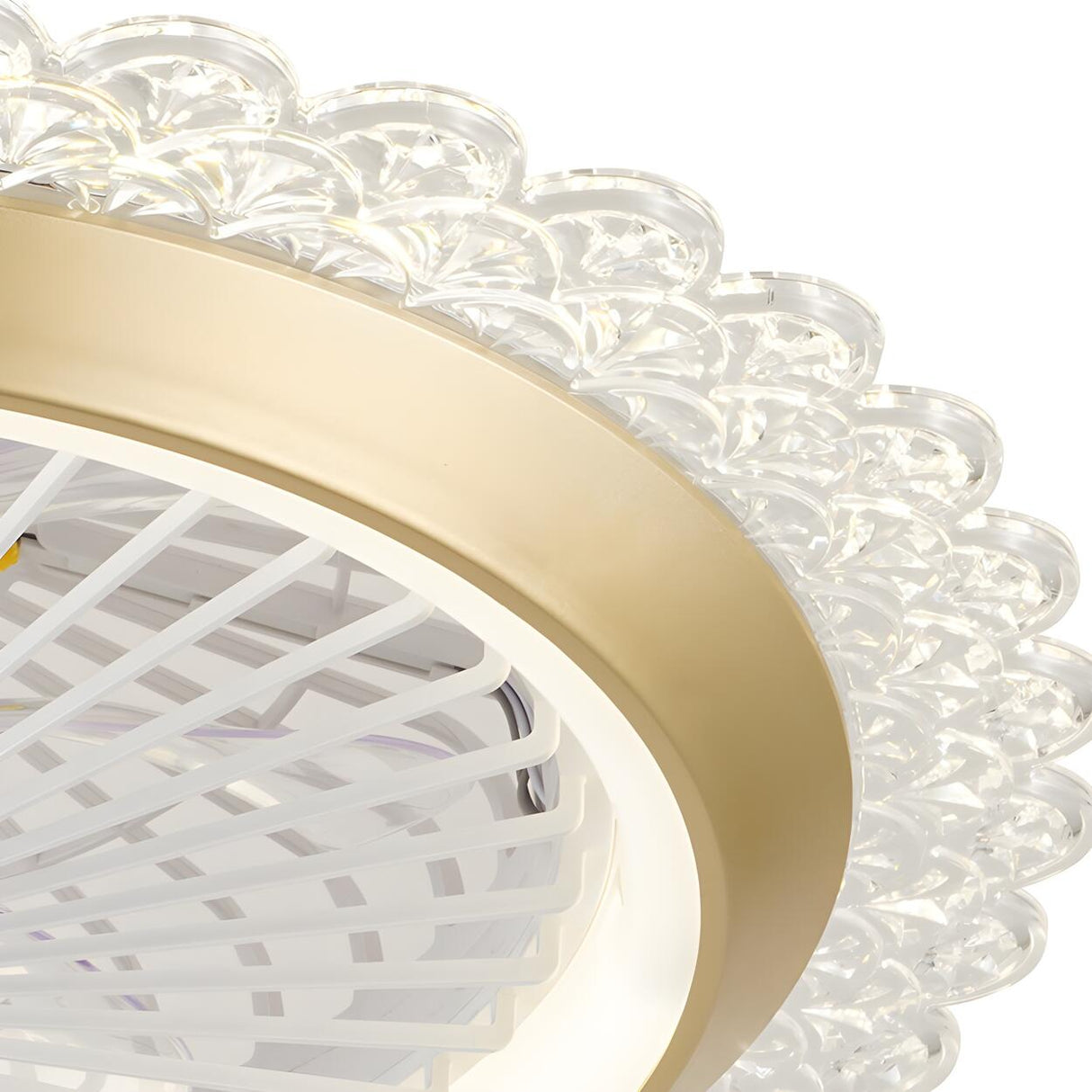 Minimalist Round Bladeless Ceiling Fan with LED Light Image - 19