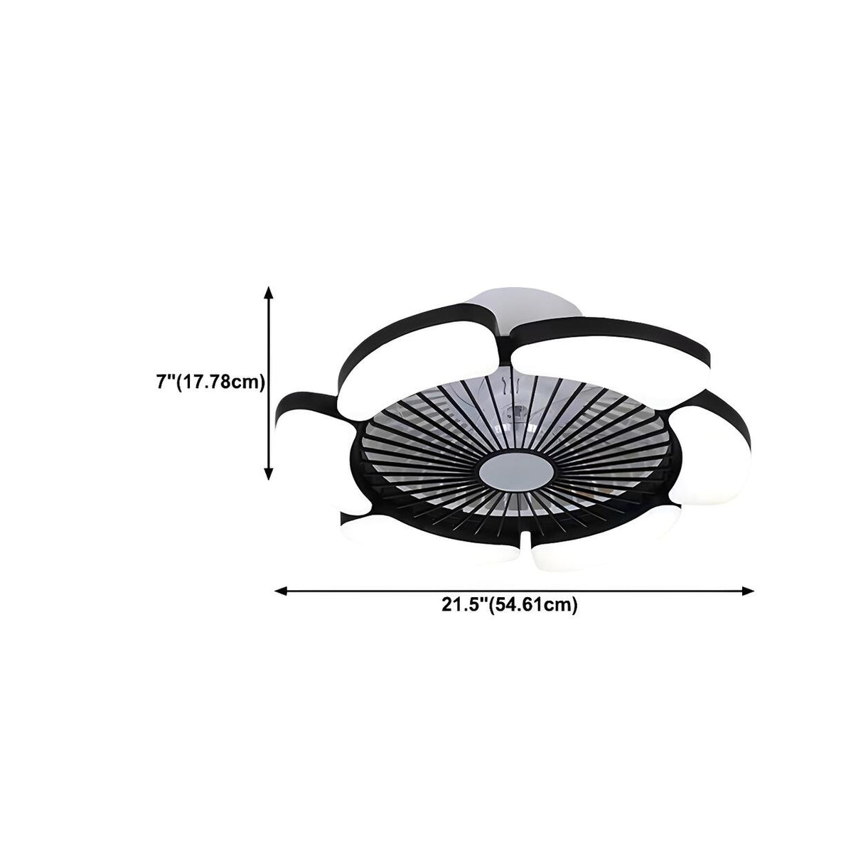 Minimalist Round Bladeless Ceiling Fan with LED Light Image - 25