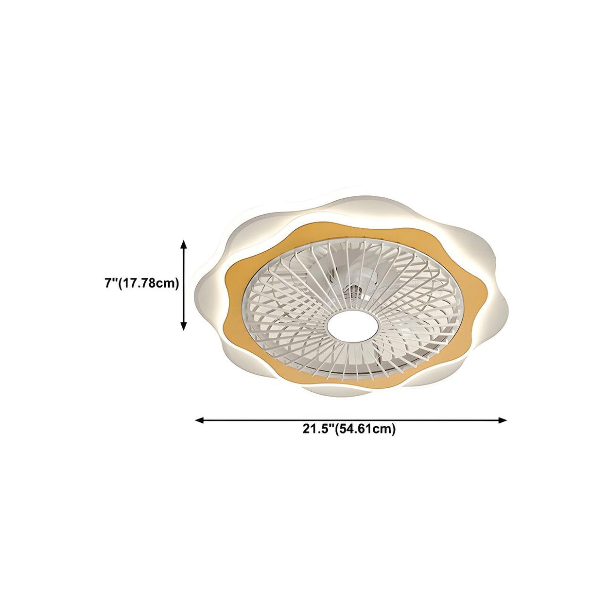 Minimalist Round Bladeless Ceiling Fan with LED Light Image - 26