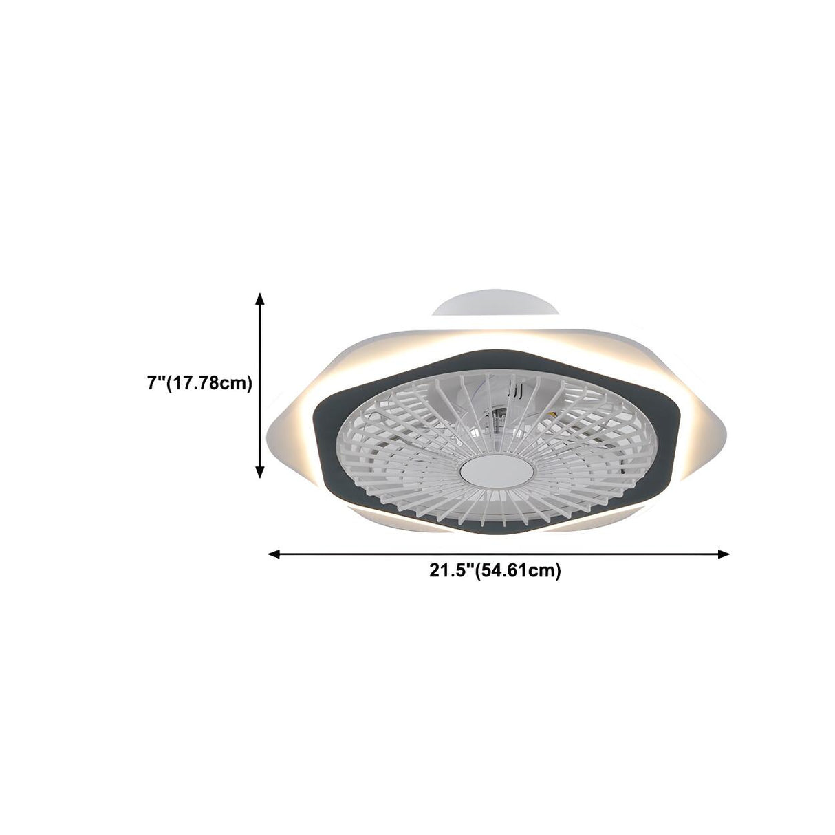 Minimalist Round Bladeless Ceiling Fan with LED Light Image - 27