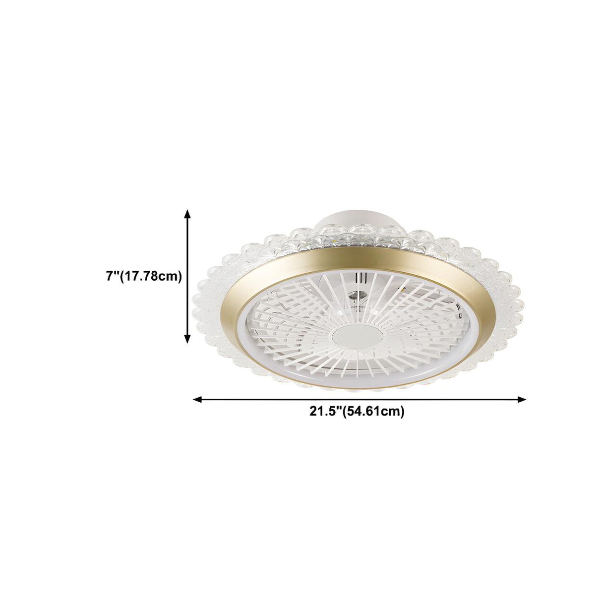 Minimalist Round Bladeless Ceiling Fan with LED Light Image - 31