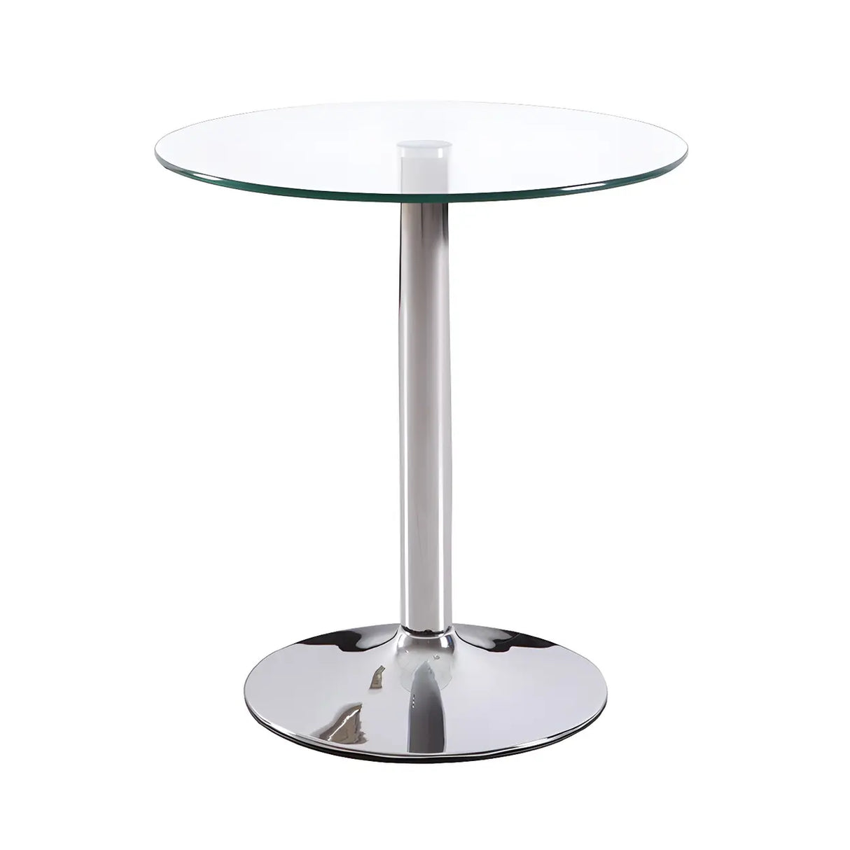 Minimalist Round Glass Black Scratch Resistant Dining Table Image - 3