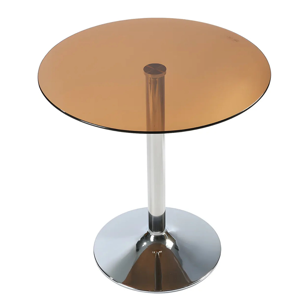Minimalist Round Glass Black Scratch Resistant Dining Table Image - 7