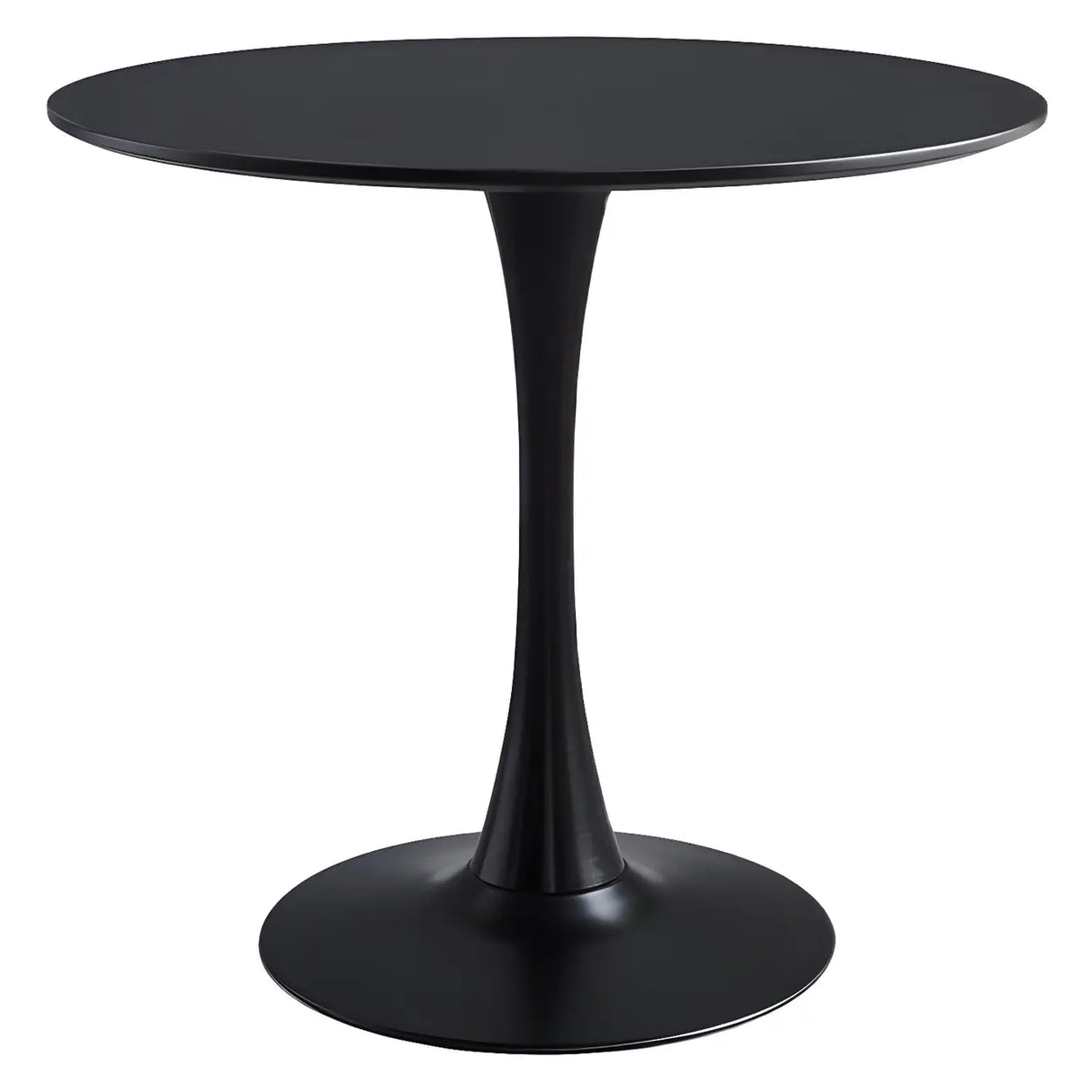 Minimalist Round White Wood Scratch Resistant Dining Table Image - 5
