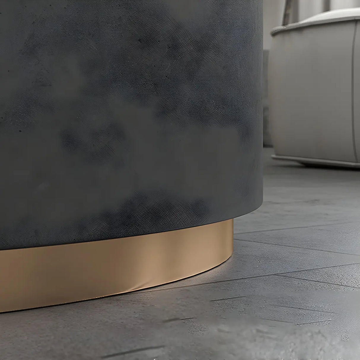 Minimalist Round Wood Top Metal Base Coffee Table Image - 12