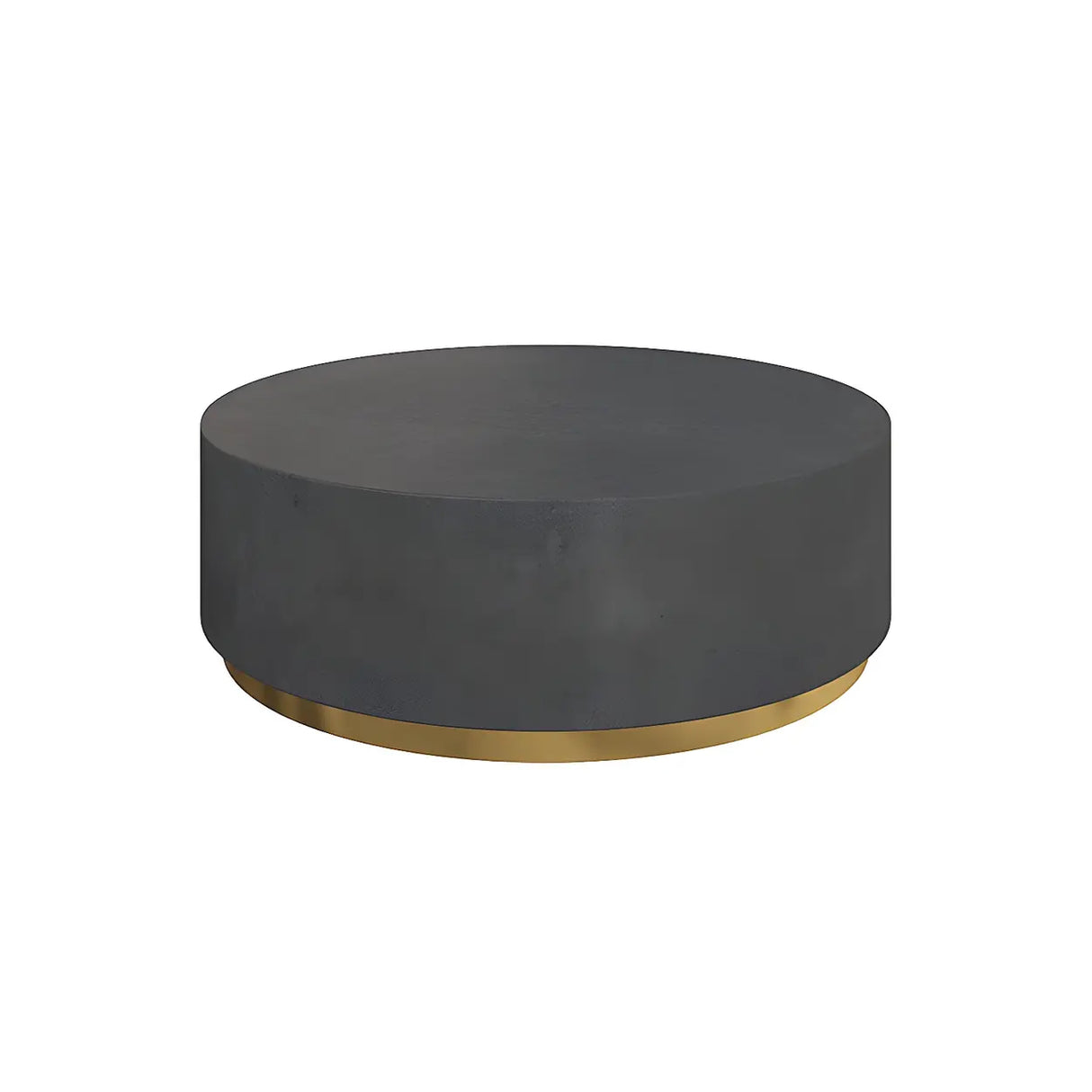 Minimalist Round Wood Top Metal Base Coffee Table Image - 14