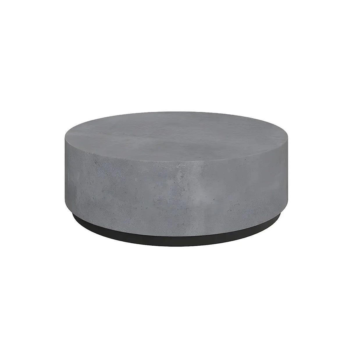 Minimalist Round Wood Top Metal Base Coffee Table Image - 7