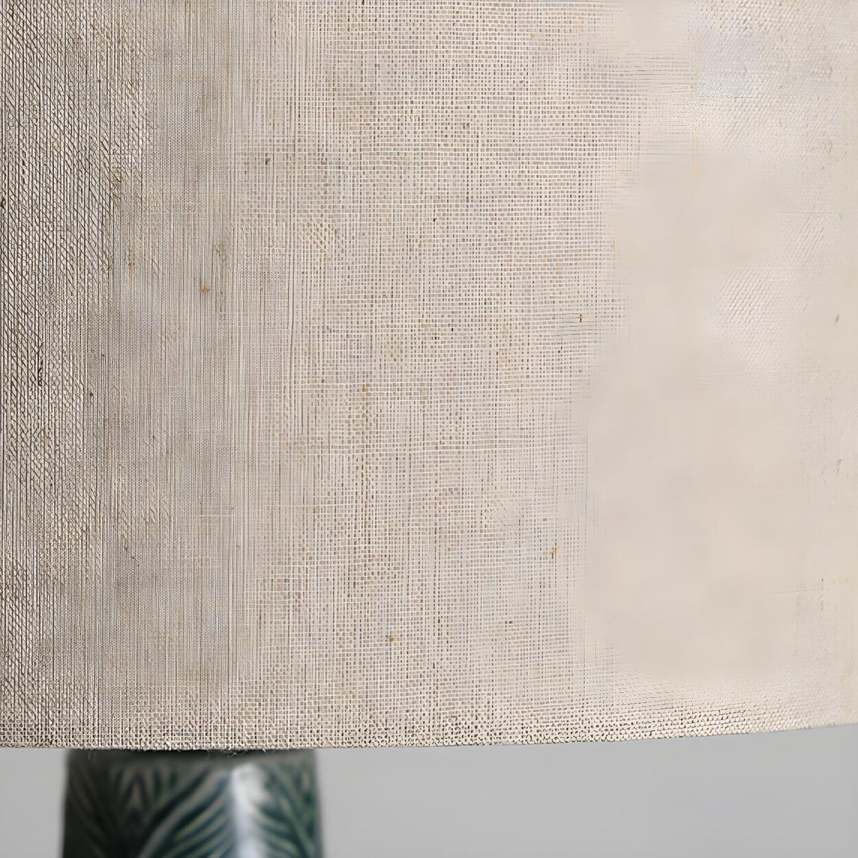Minimalist Square Fabric Shade Ceramic Base Table Lamp Image - 11
