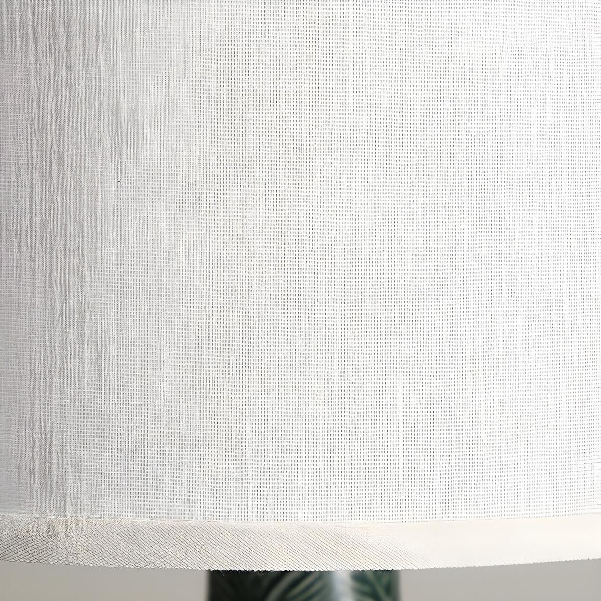 Minimalist Square Fabric Shade Ceramic Base Table Lamp Image - 12