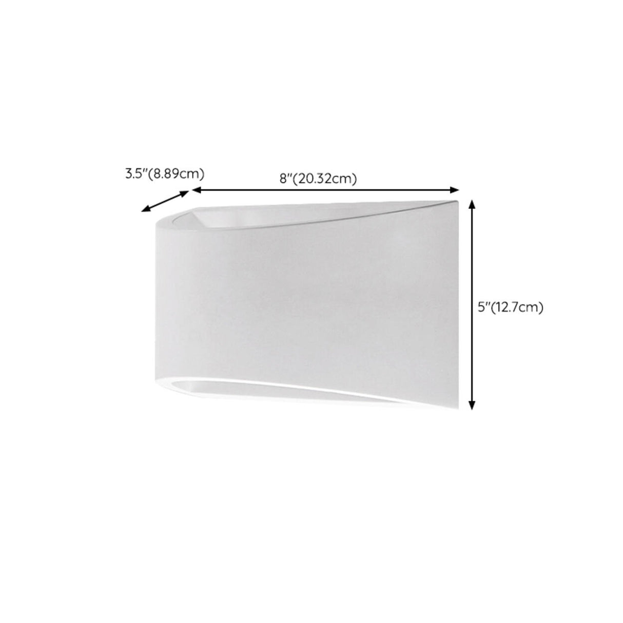 Minimalist Uplight White Half Moon LED Wall Sconce Image - 14