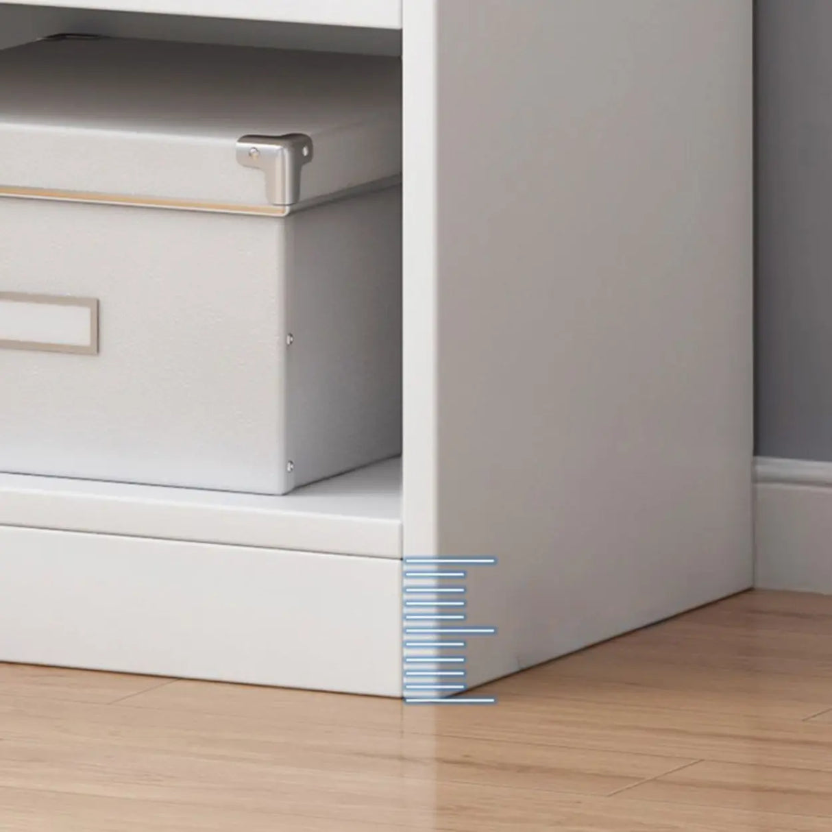 Minimalist Vertical Corner Wood Narrow Bookcase White Image - 19