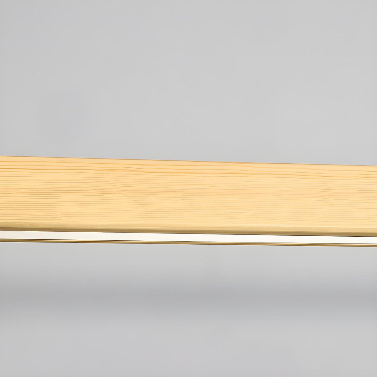 Minimalist Walnut Wooden Linear Island Pendant Light Image - 12