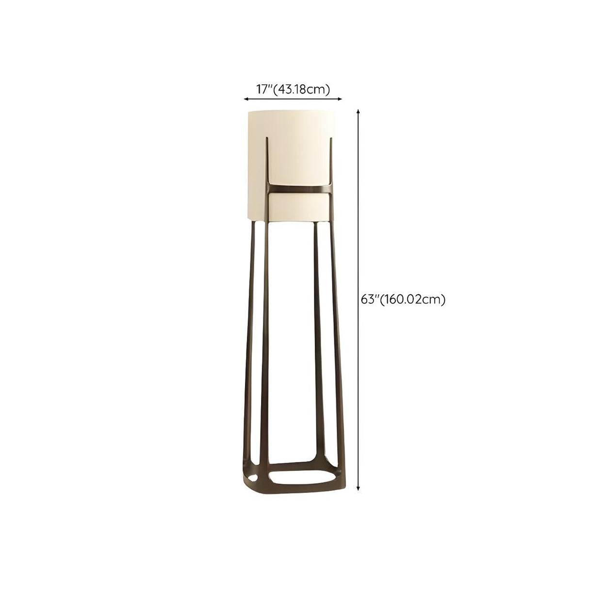 Minimalist White Cylinder Metal Modern Floor Lamp