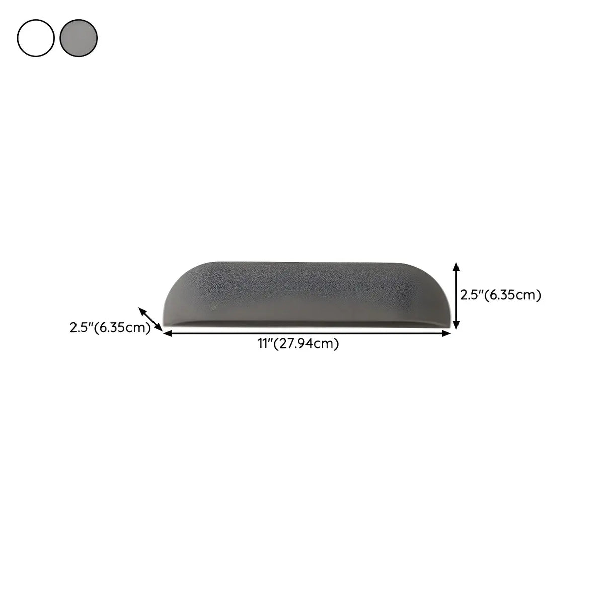 Minimalist White Dome Metal Outdoor LED Wall Light