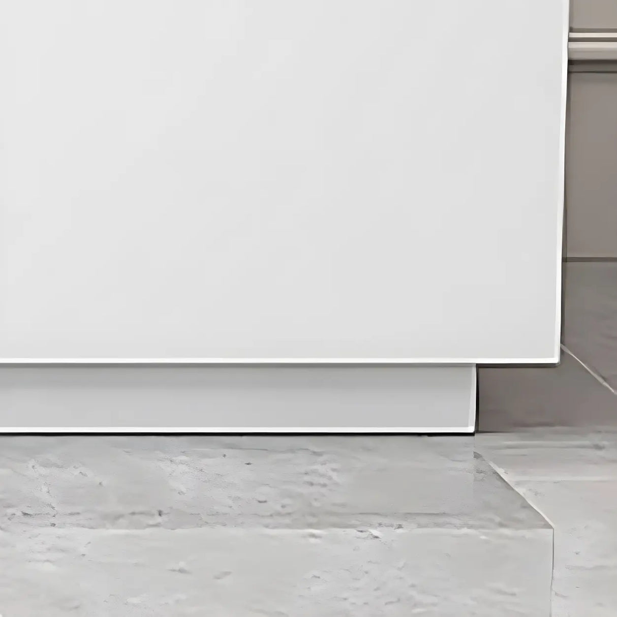 Minimalist White Finish Wooden TV Stand with Drawers Image - 13