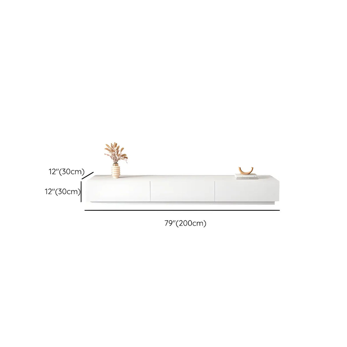 Minimalist White Finish Wooden TV Stand with Drawers Image - 16