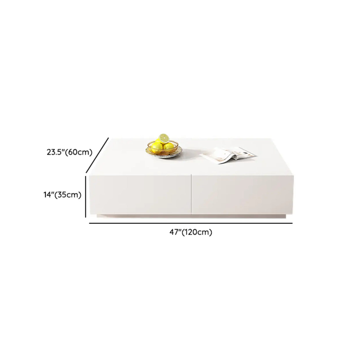 Minimalist White Finish Wooden TV Stand with Drawers Image - 25
