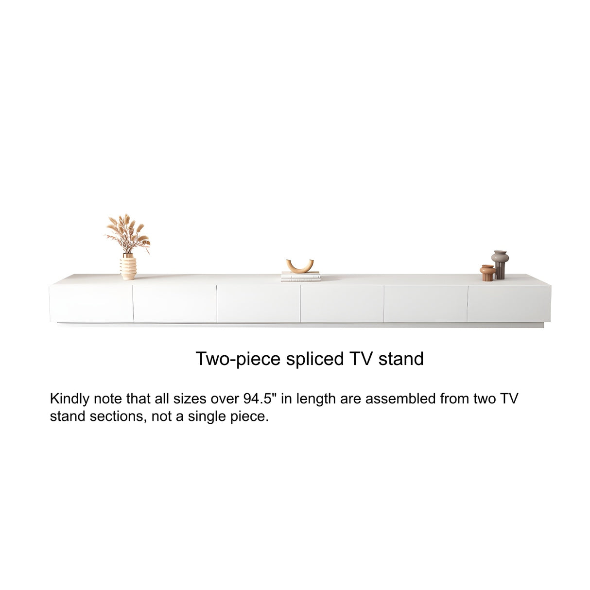 Minimalist White Finish Wooden TV Stand with Drawers Image - 26