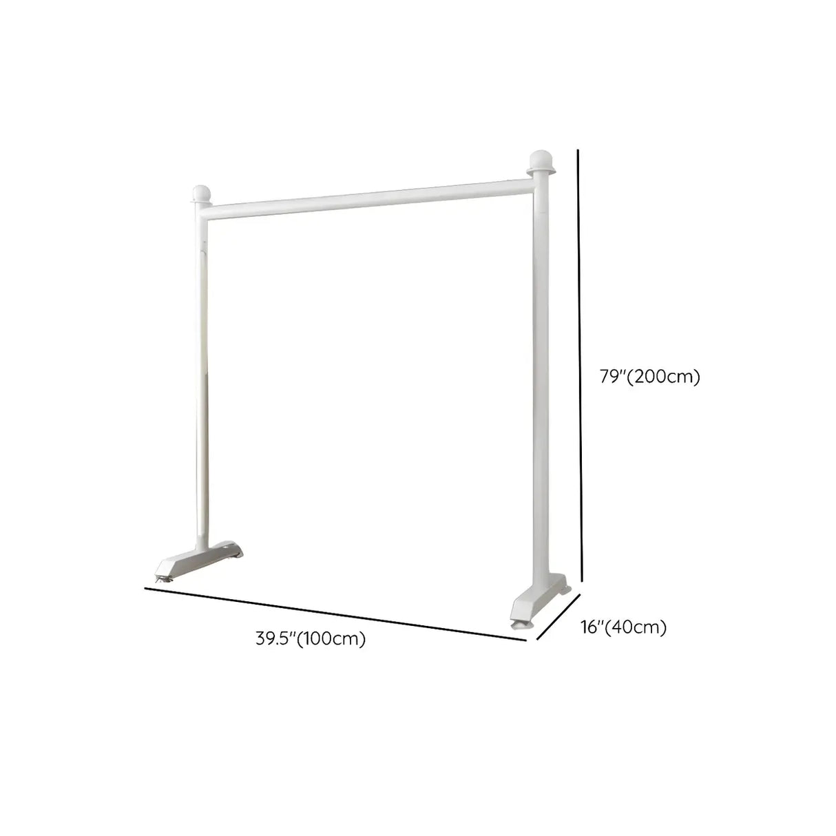 Minimalist White Metal Large Entryway Freestanding Coat Rack Image - 14