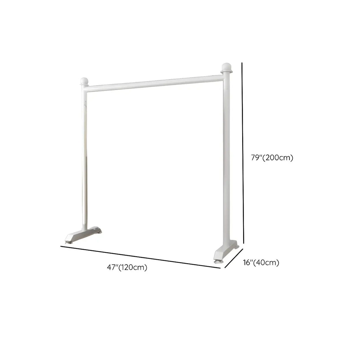 Minimalist White Metal Large Entryway Freestanding Coat Rack Image - 20